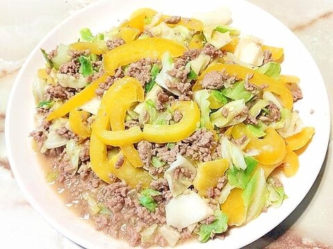 なんちゃって中華!ひき肉とキャベツのホイコーロー風